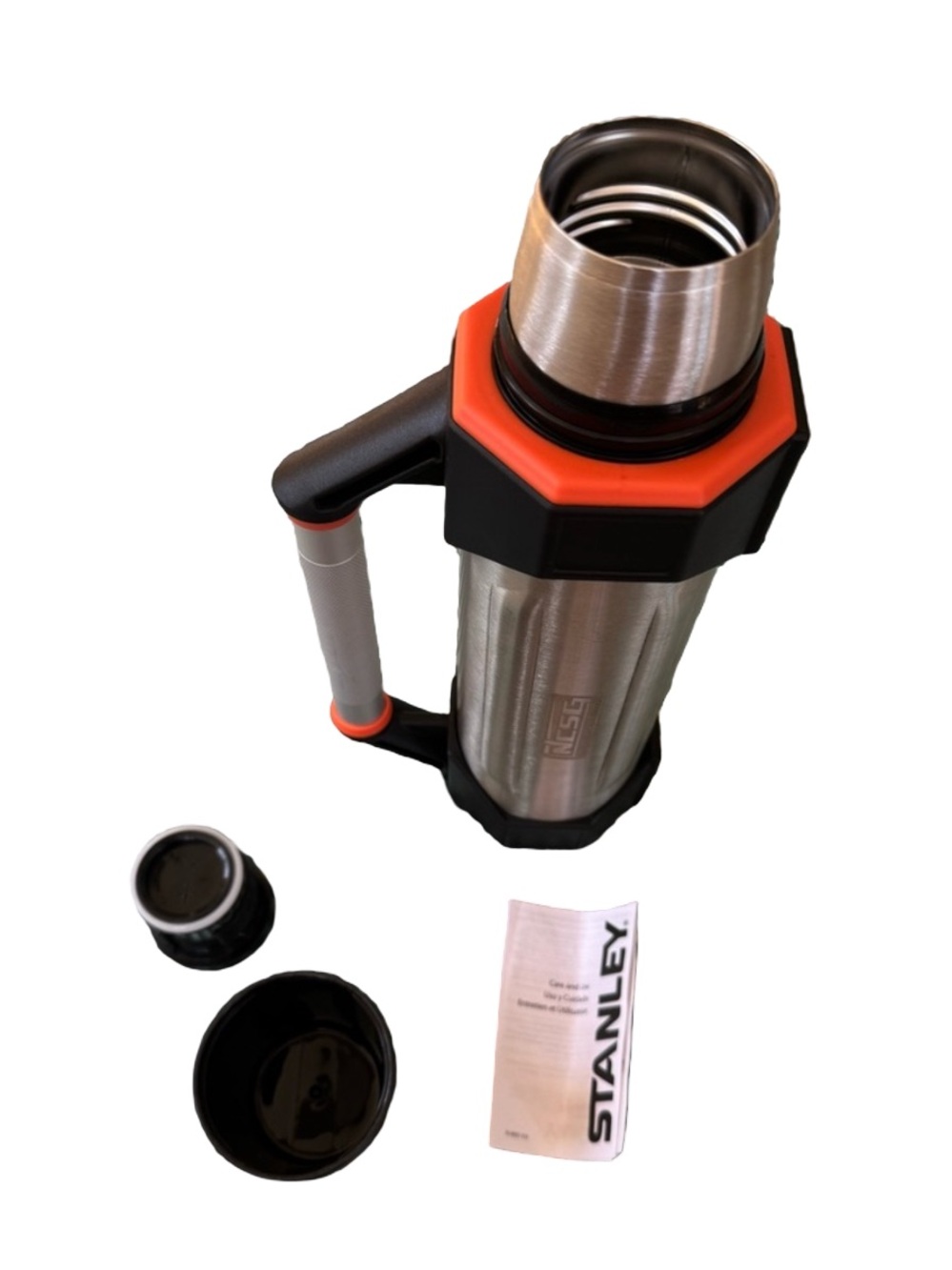 Stanley Aladdin Vintage Metal Thermos Heavy Duty Stopper-RS47 Cup-SS04